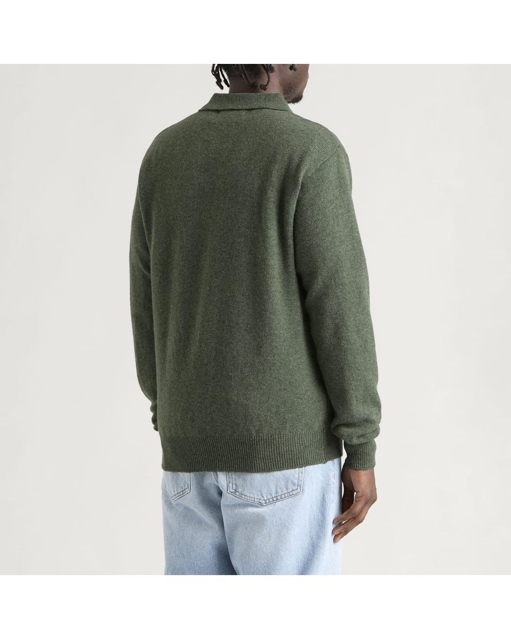 Pittari Green Knitted Polo for men