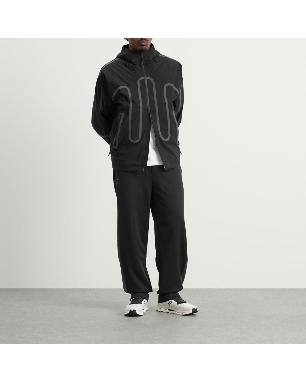On Shoes Black Ik Waterproof Jacket for men