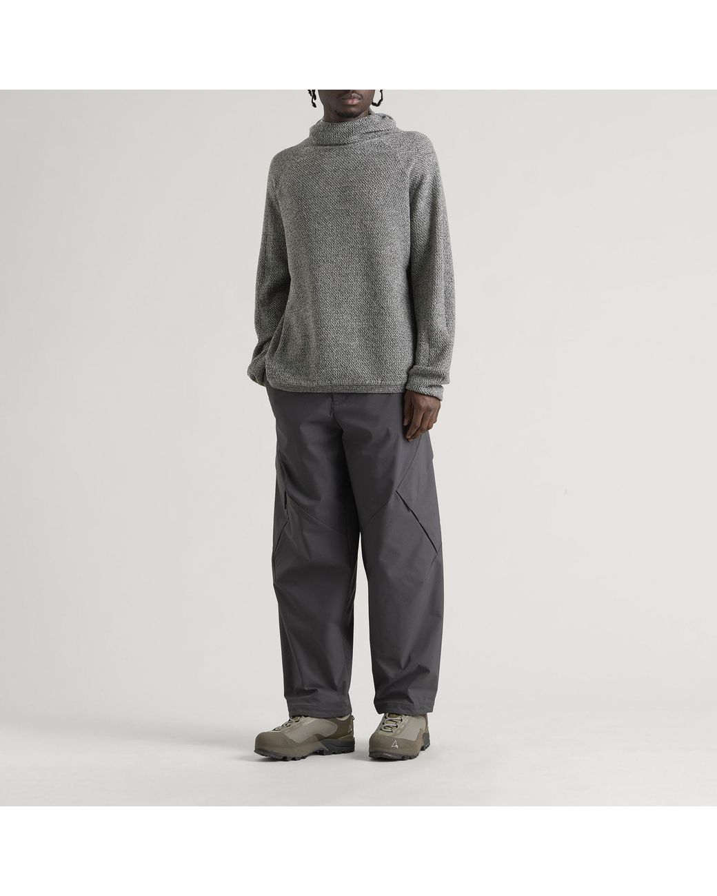 Goldwin Gray 0 Perforated Wholegarment Knit Top for men
