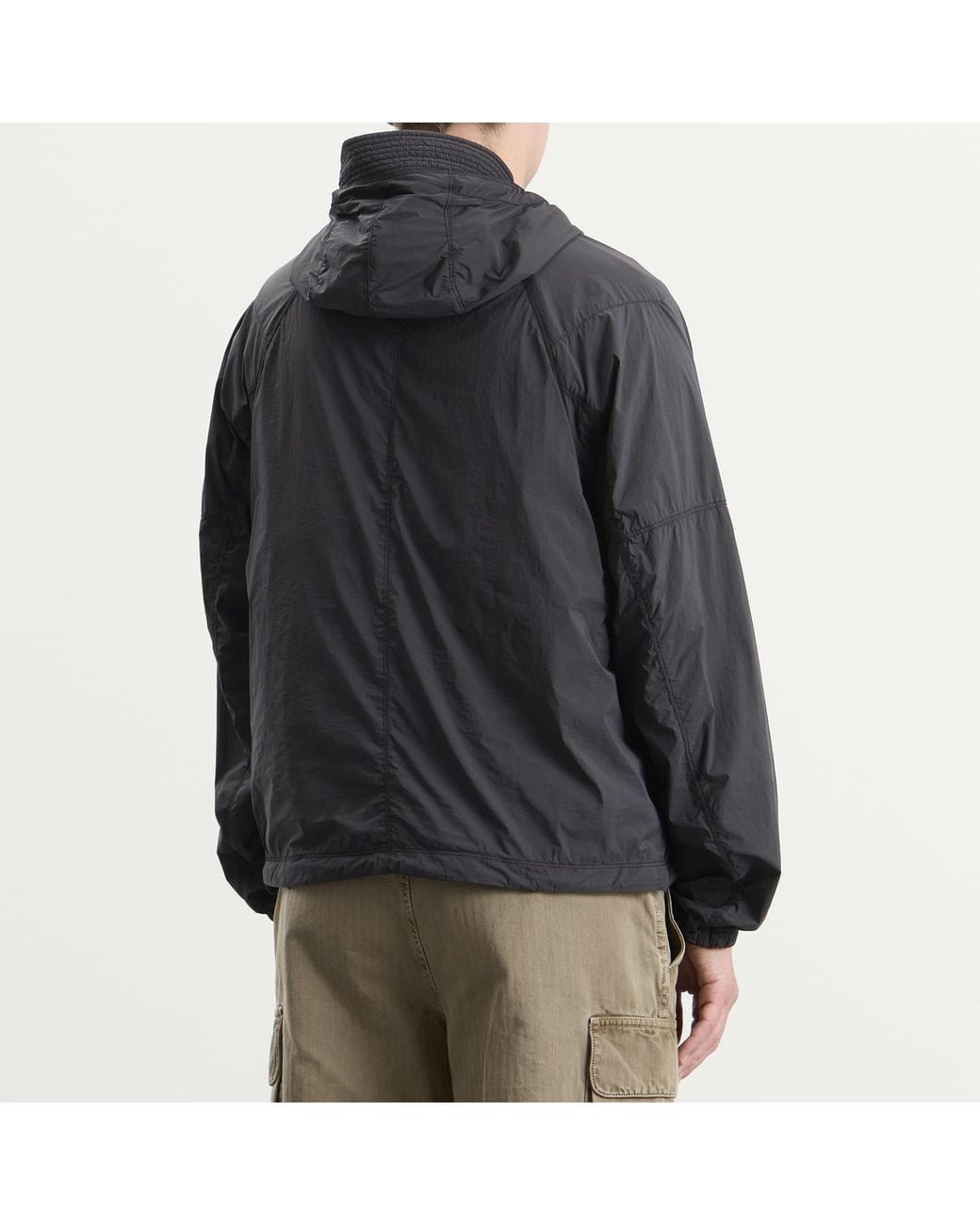 Stone Island Black Ultralight Nylon Stretch-Tc Hooded Jacket for men