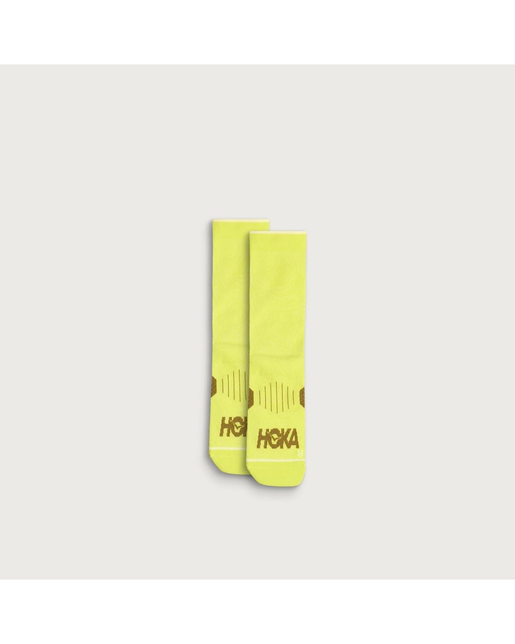 Hoka One One Yellow Crew Run Sock 3-Pack for men