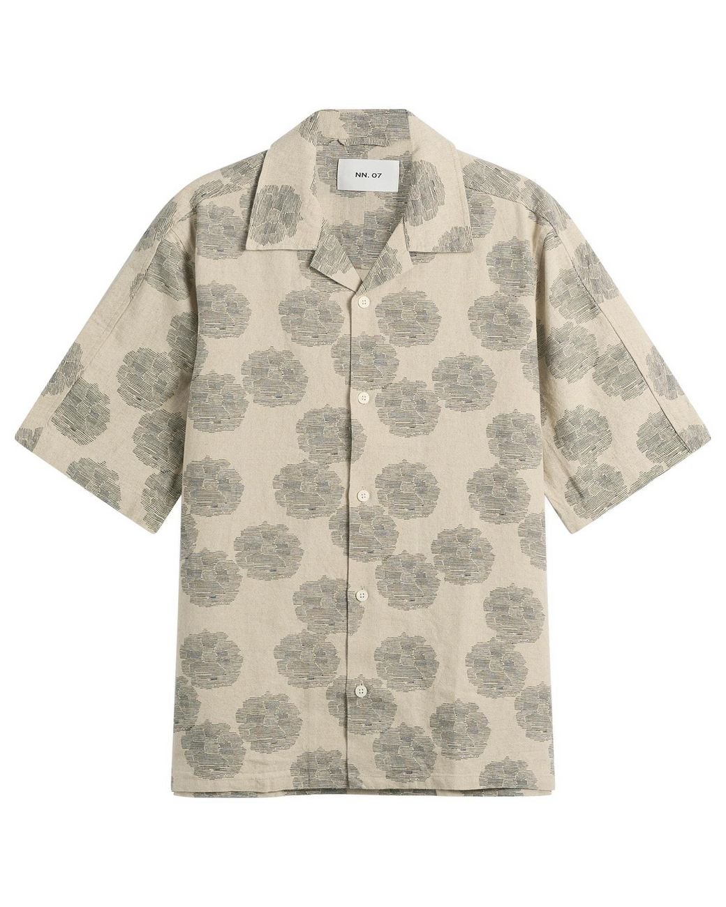 NN07 Natural Ole Print Vacation Shirt for men