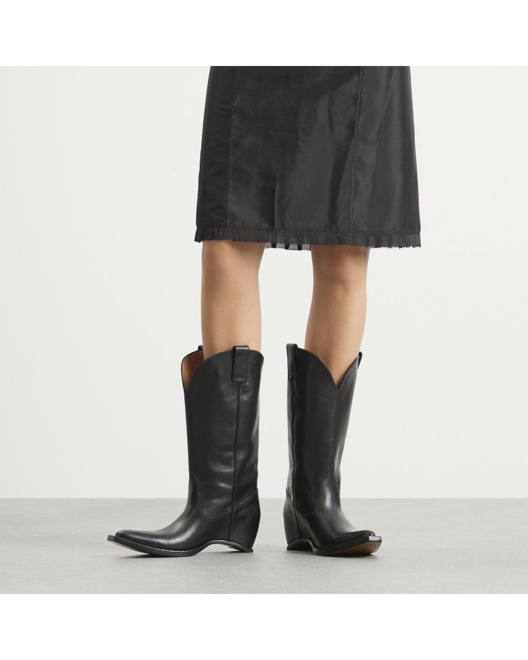 Maison Margiela Black Heel-Less Western High Boots