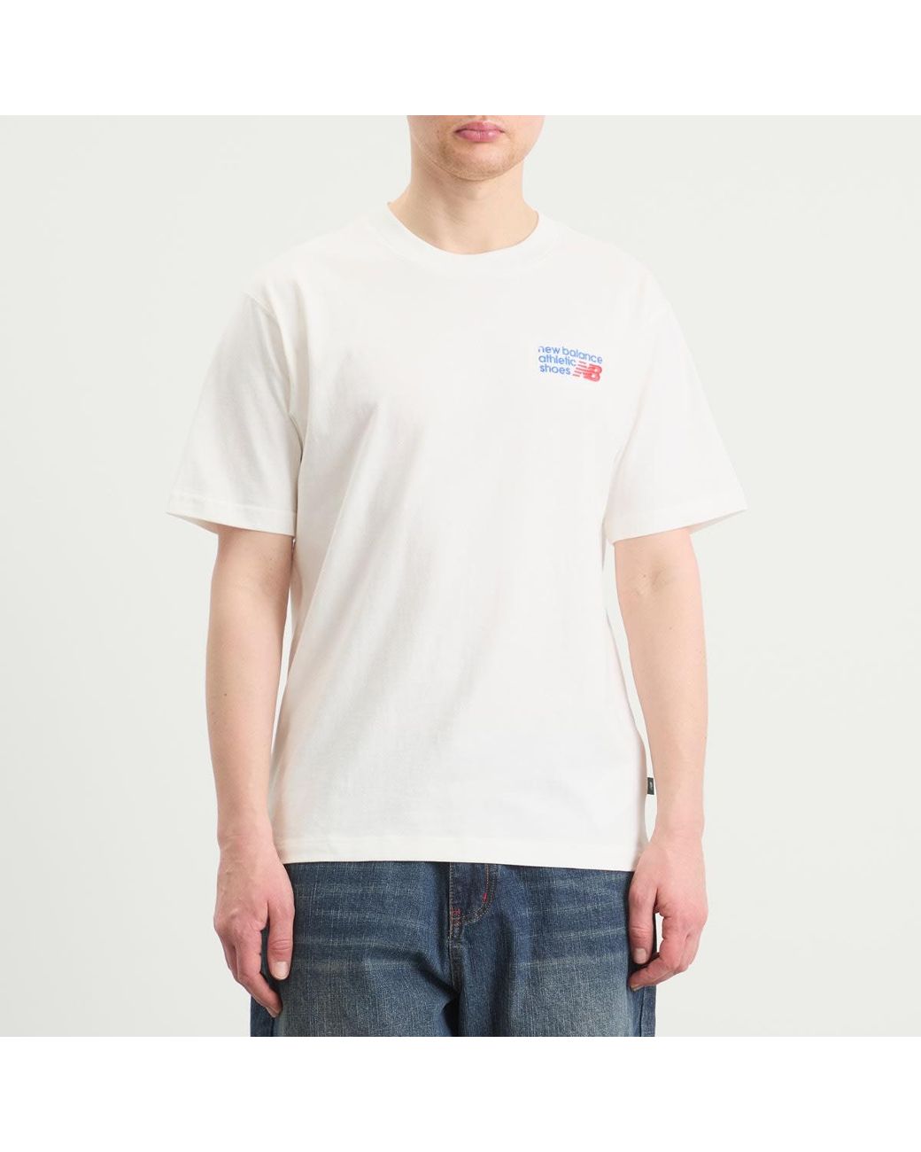 New Balance White Nb Athletics Premium Logo Relaxed T-Shirt for men