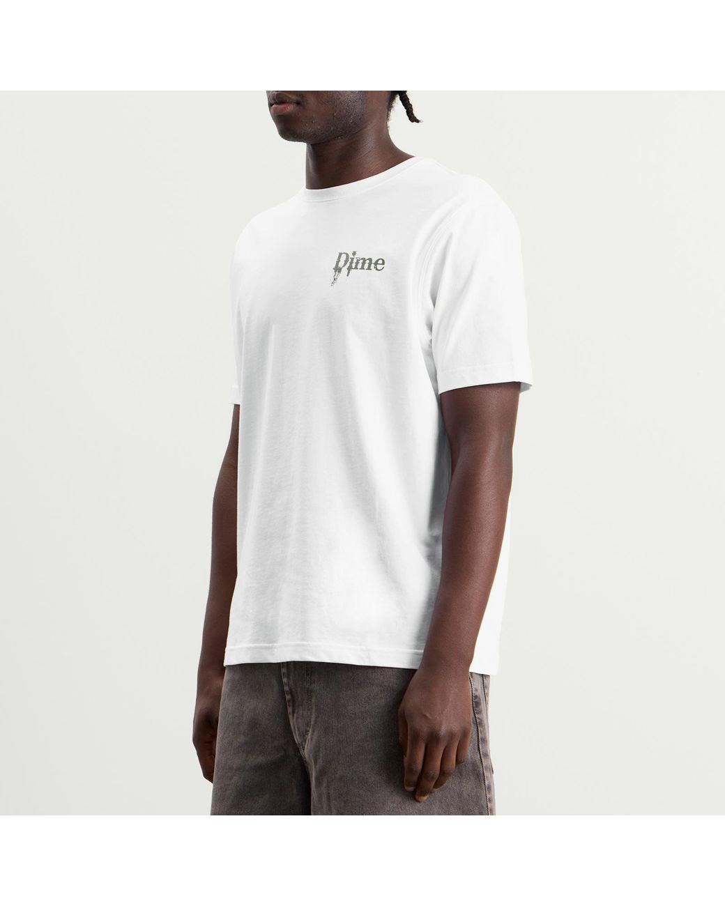 Dime White Challenged T-Shirt for men