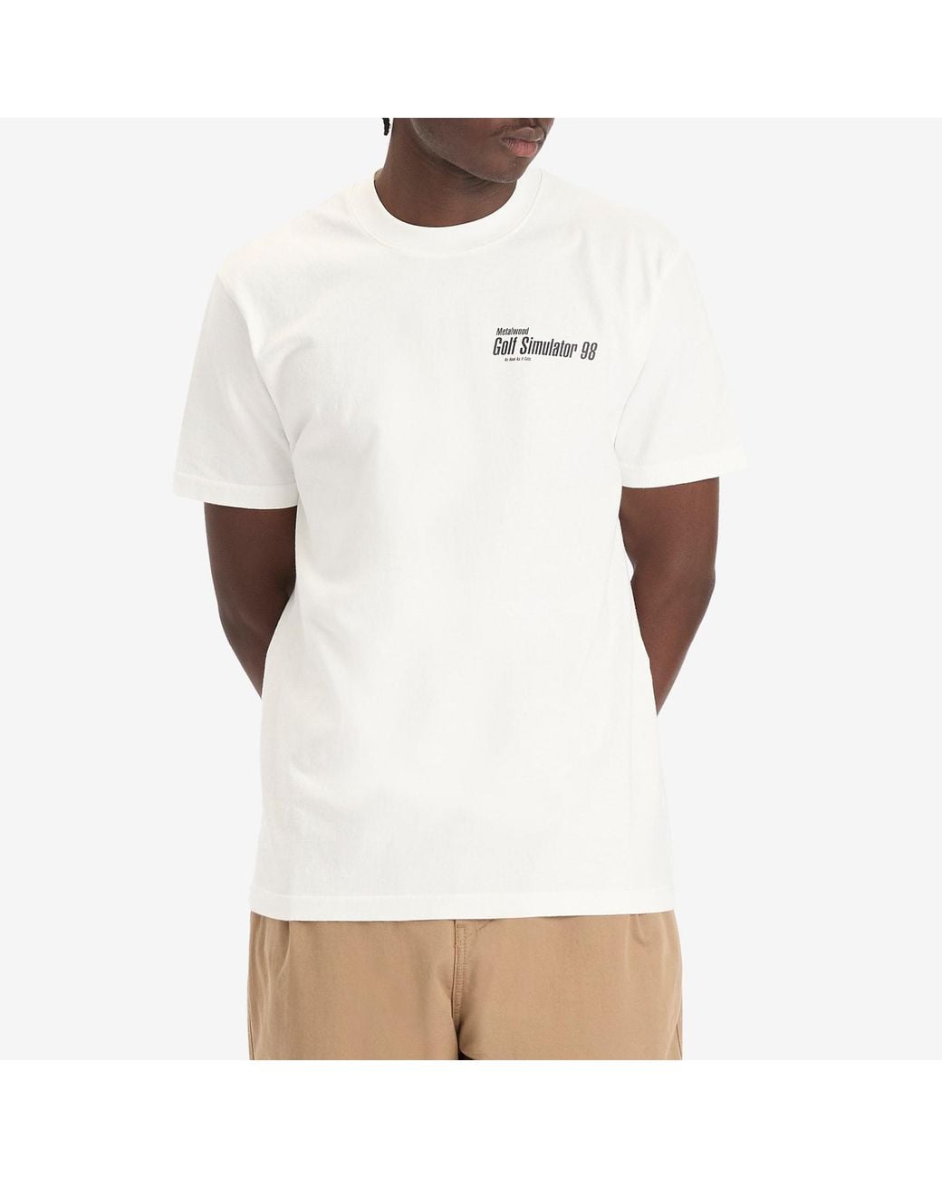 METALWOOD STUDIO White Simulator 98 T-Shirt for men
