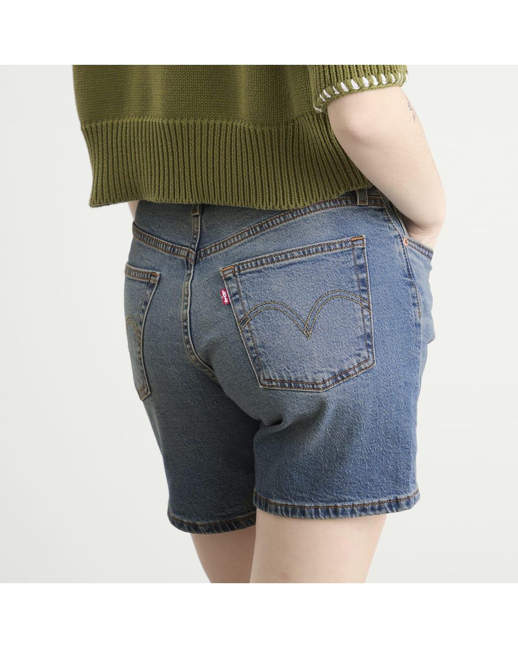 Levi's Blue 501 Mid Thigh Shorts