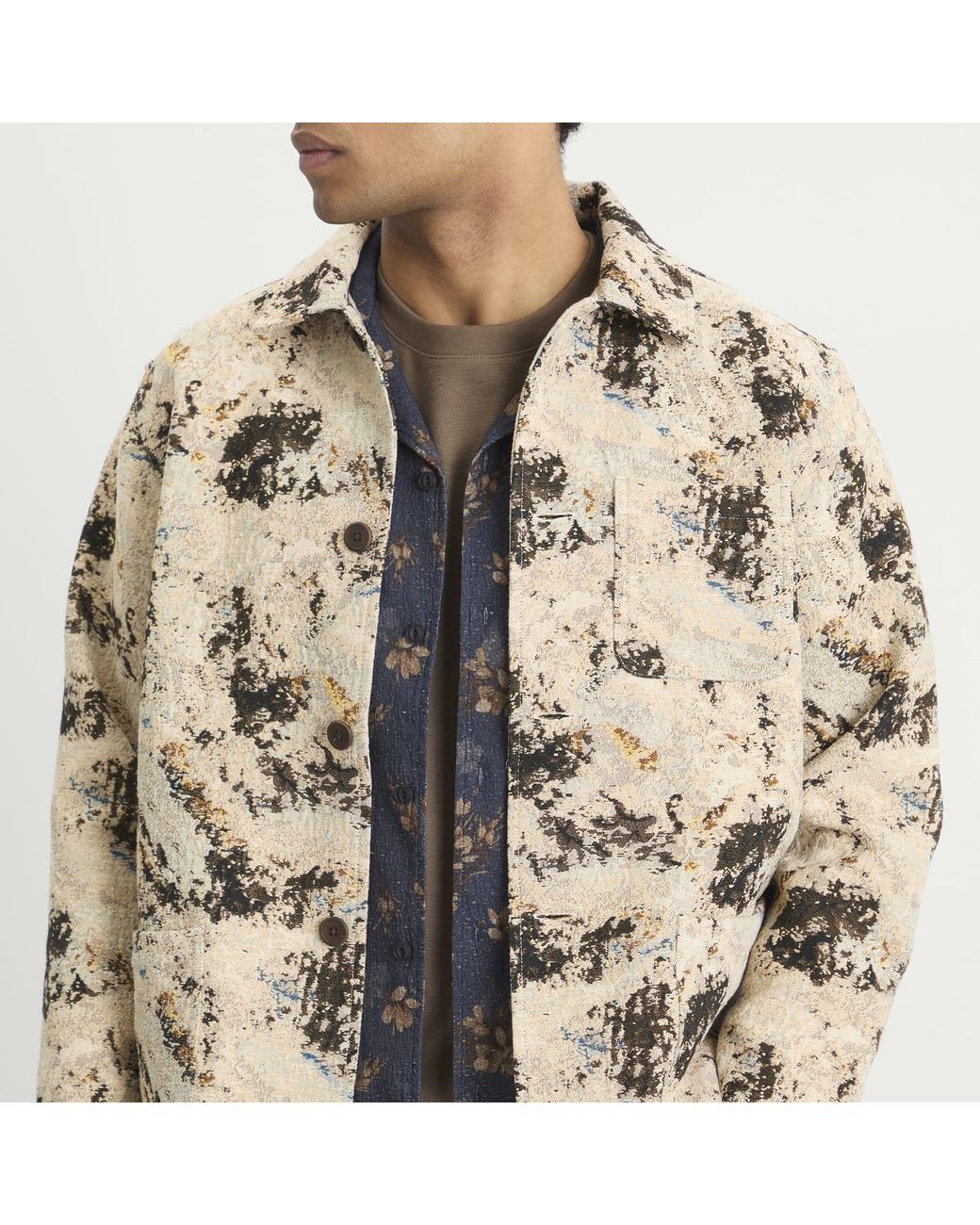 Kestin Brown Jacquard Ormiston Jacket for men