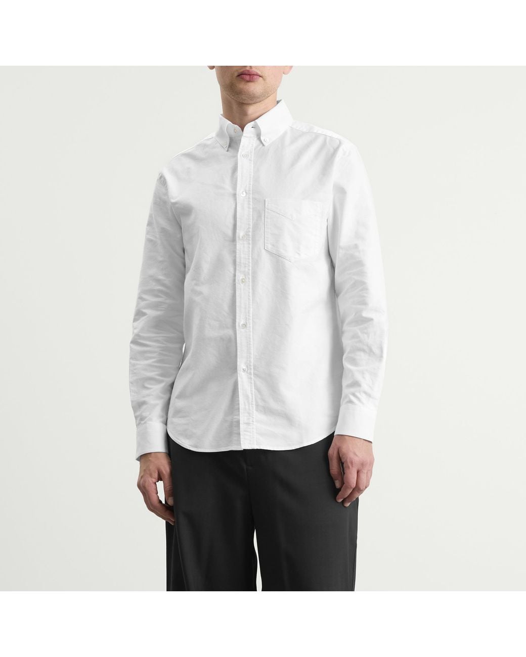 Portuguese Flannel White Belavista Button Down Oxford Shirt for men