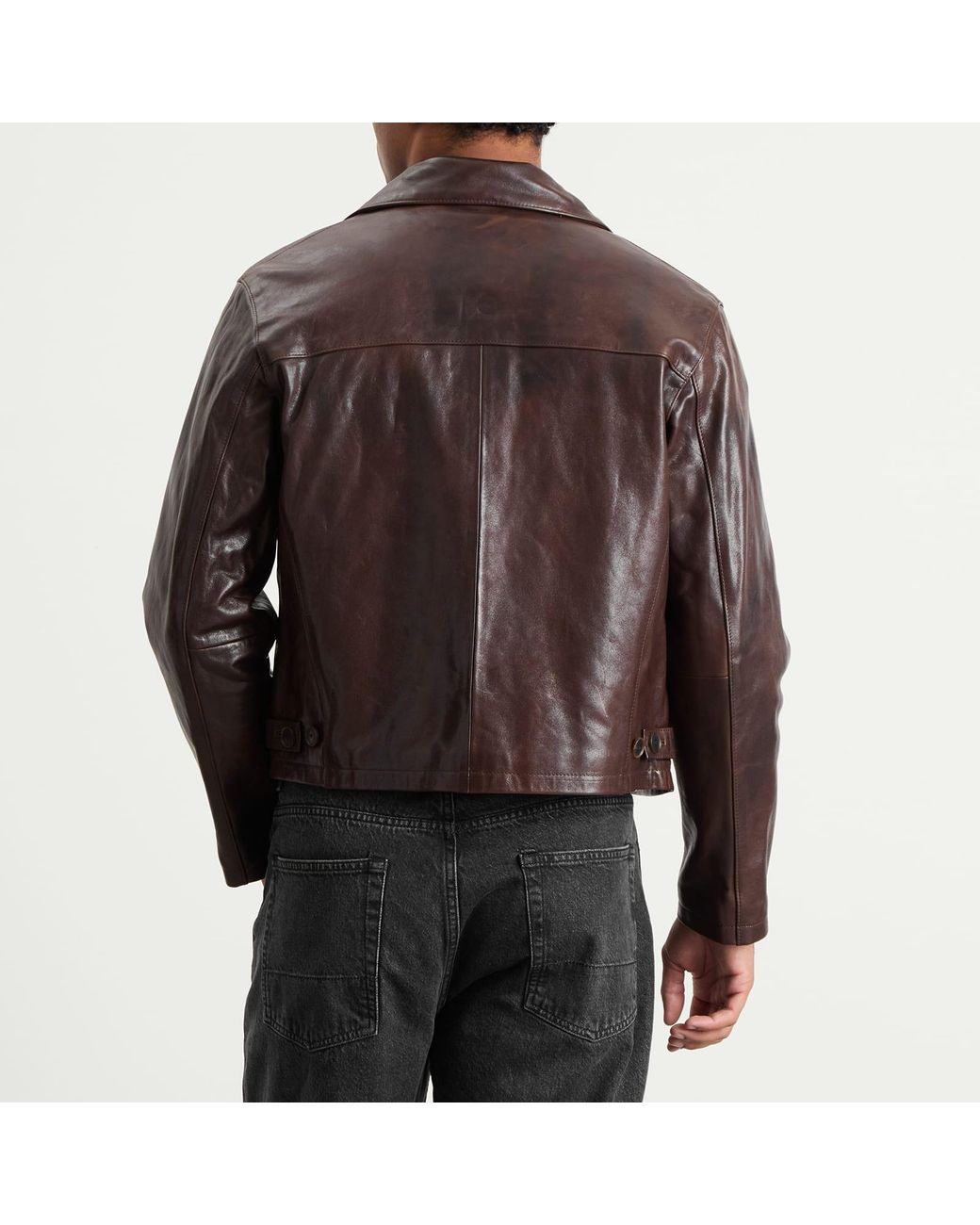AURALEE Heavy Lamb Leather Blouson in Brown for Men | Lyst Canada