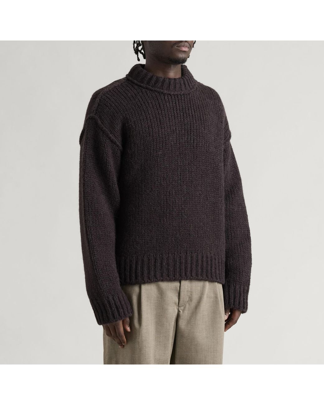 Our Legacy Black Bear Mega Alpaca Wool Mock Roundneck for men