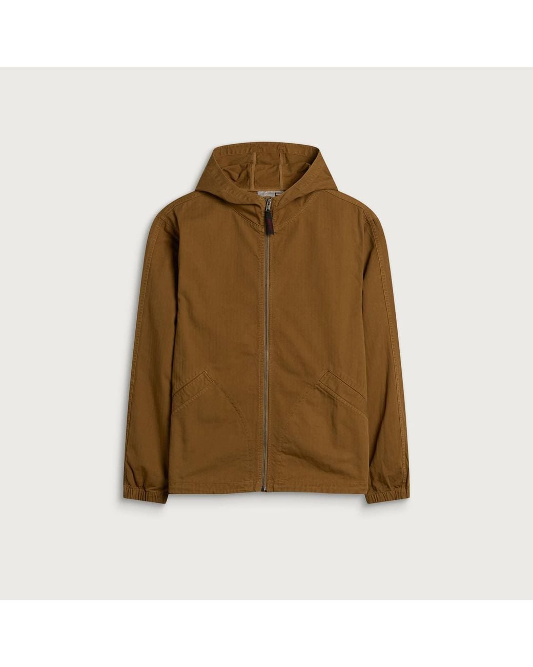 Gramicci Green Herringbone Hooded Jacket for men