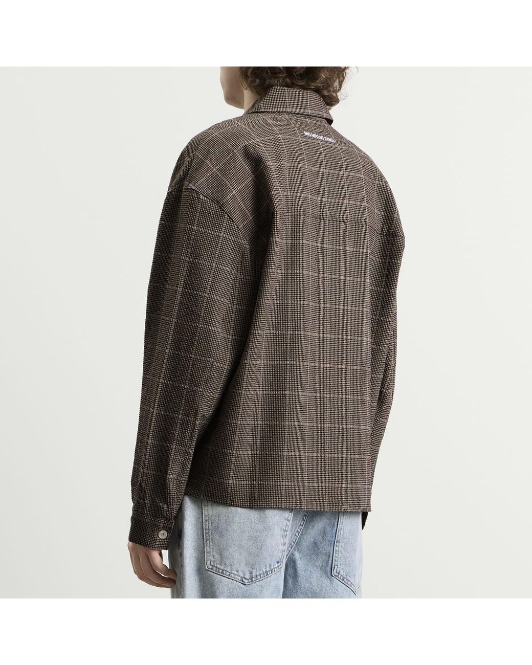 MKI Miyuki-Zoku Green Seersucker Check Box Dress Shirt for men