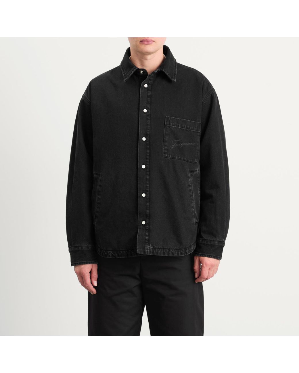 Jacquemus Black Denim Shirt for men