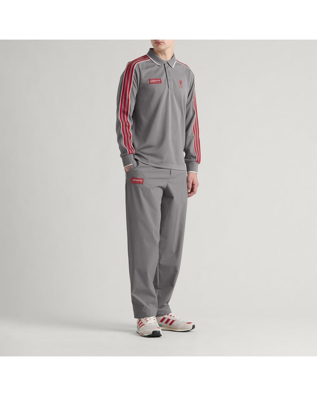 Adidas Gray Spezial Liverpool Fc Polo Top for men