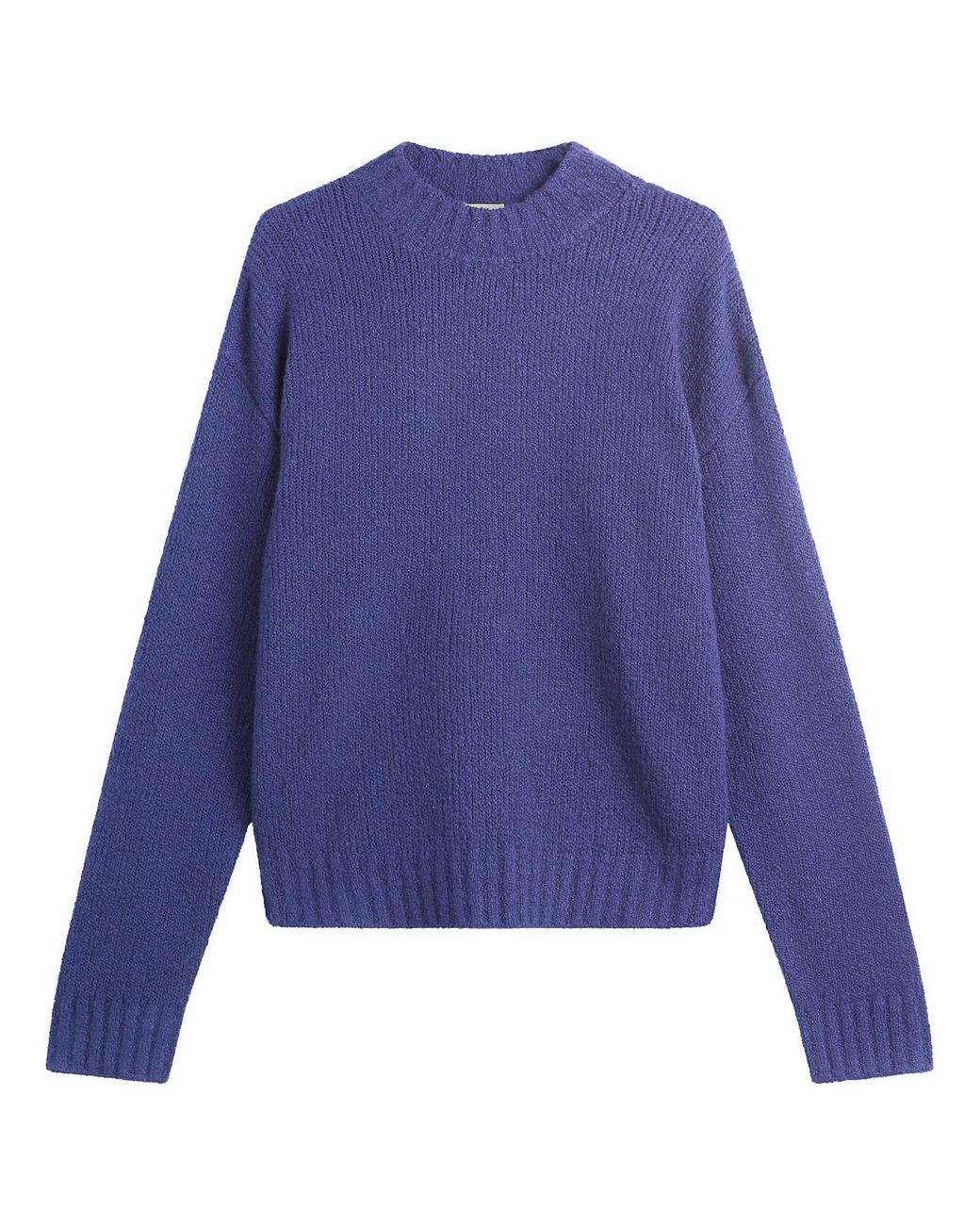 BOUND Blue Cropped Wool Jumper for men