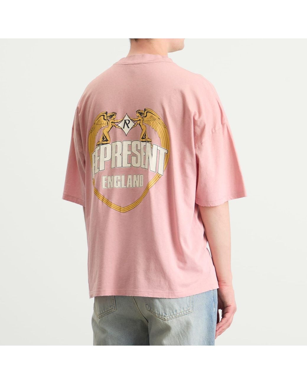 Represent Pink Angel Border T-Shirt for men