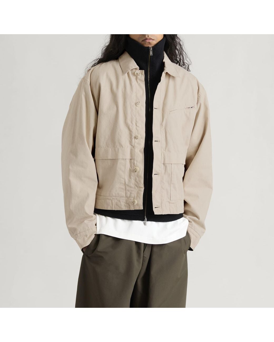 Entire studios Natural Hatch Cotton Jacket for men
