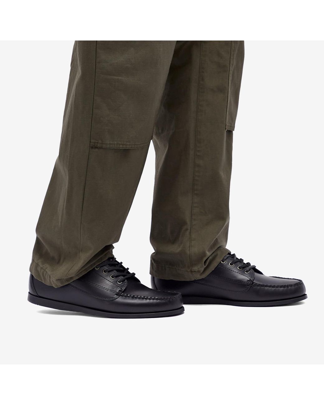 G.H. Bass & Co. Camp Moc Jackman Pull Up in Black for Men | Lyst