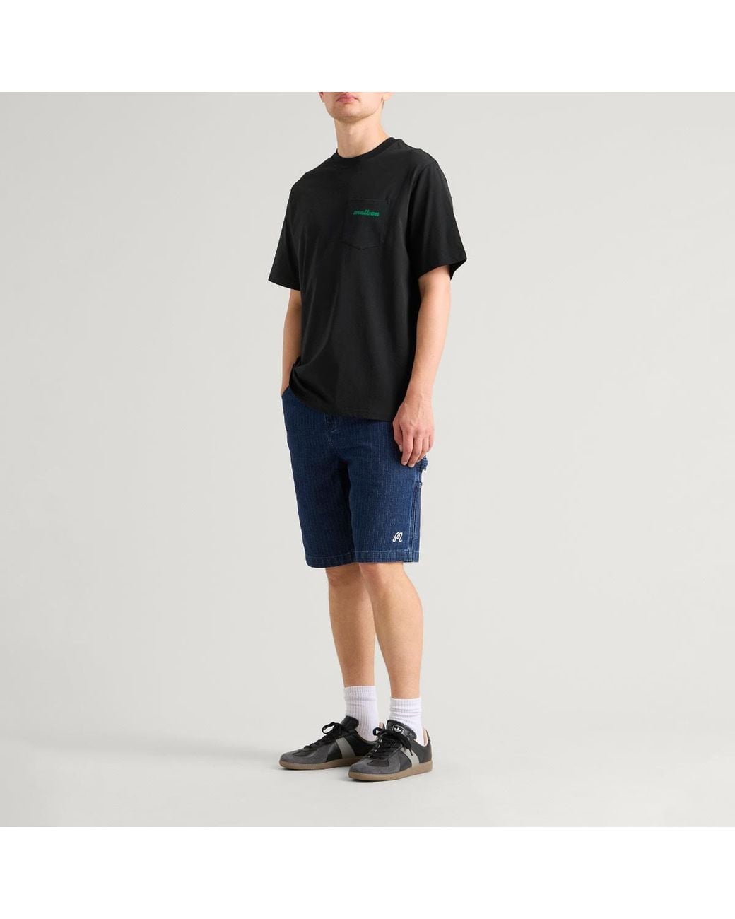 Malbon Black Vista Repair T-Shirt for men