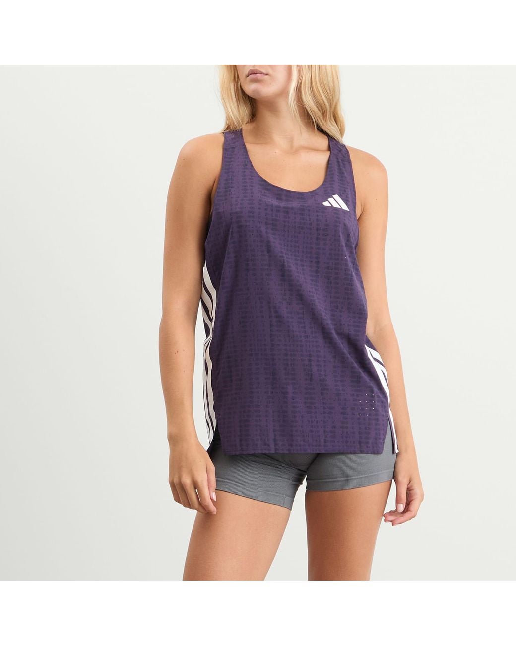 Adidas Originals Purple Adizero Running Tank Top