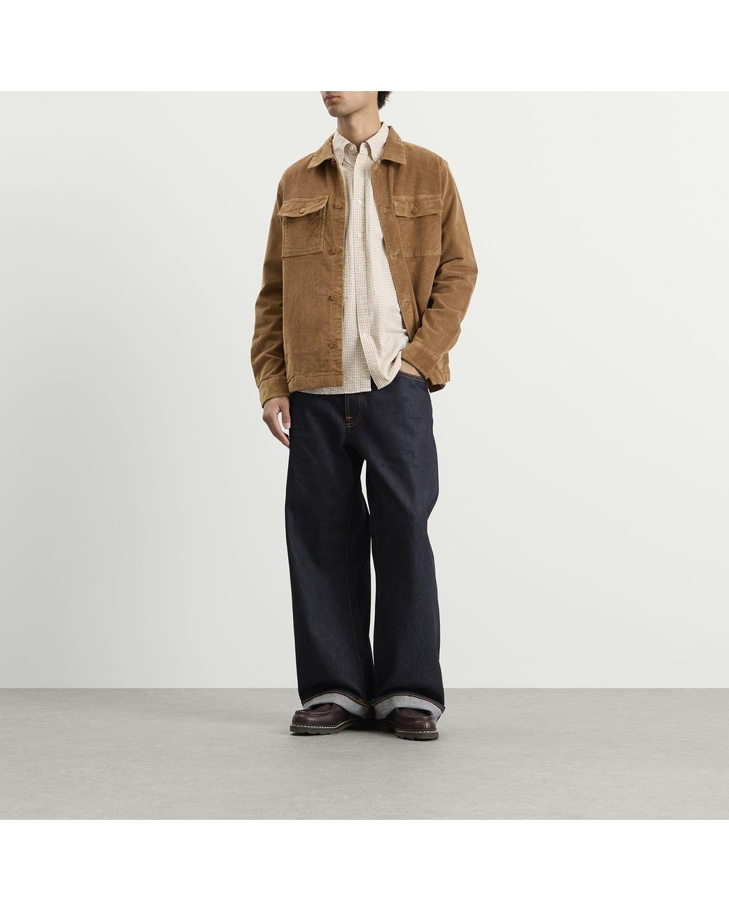 Barbour Brown Cord Overshirt for men