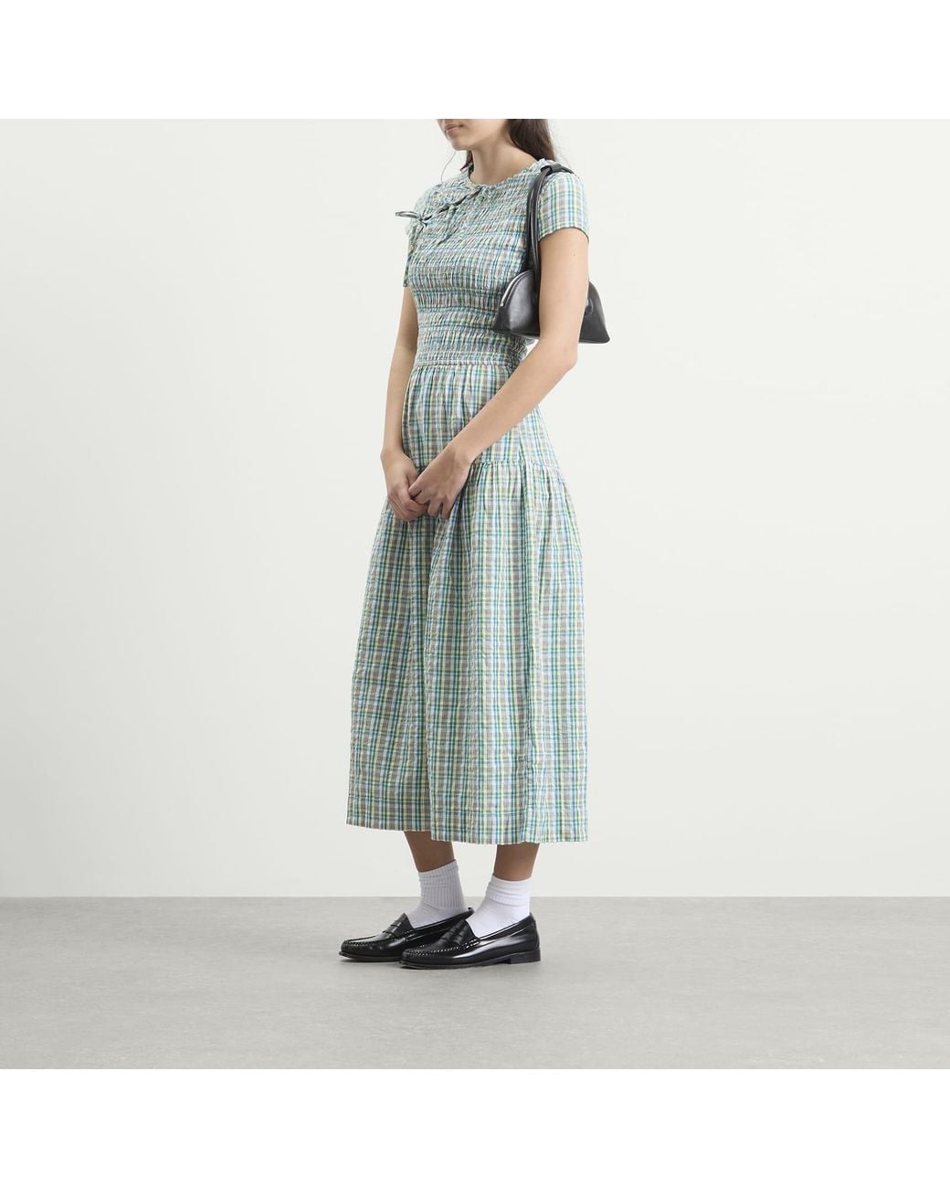 Damson Madder Green Ebba Midi Dress