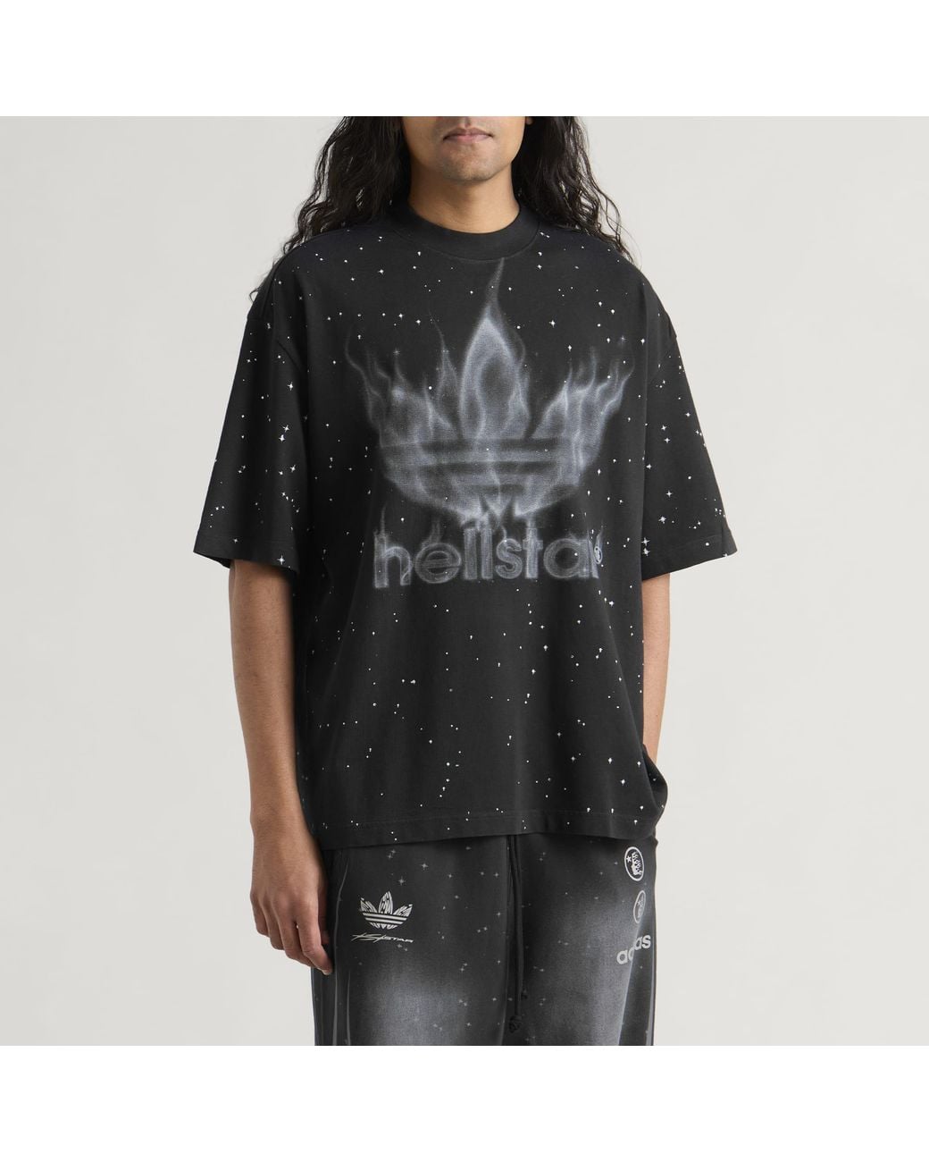 Adidas Black X Hellstar Graphic T-Shirt for men