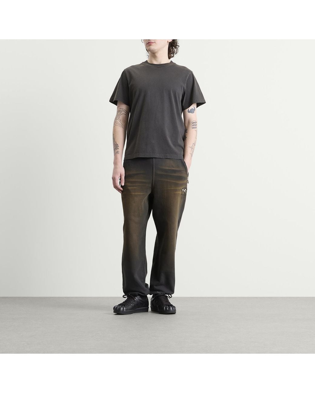 THUG CLUB Gray Faded Sweatpant for men