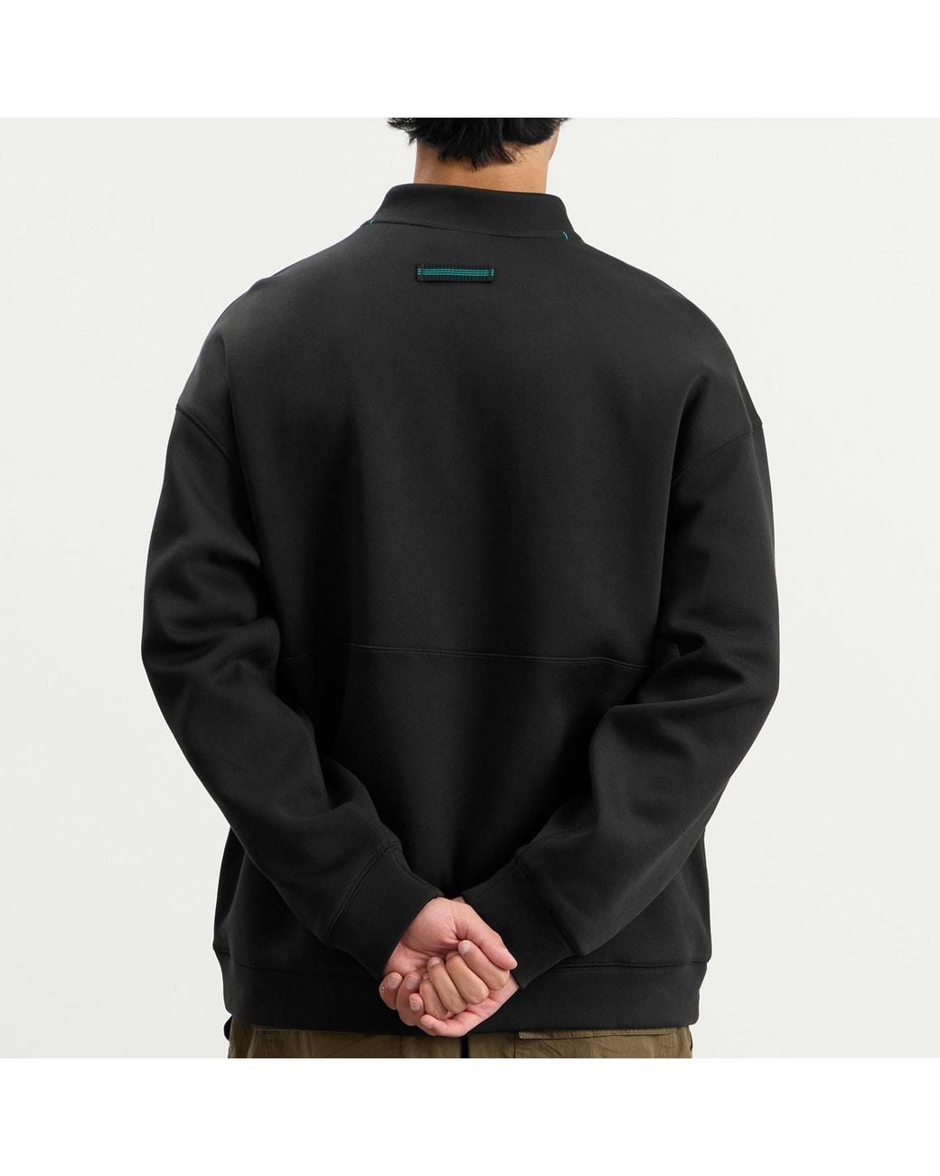 Adidas Black Eqt Half Zip for men