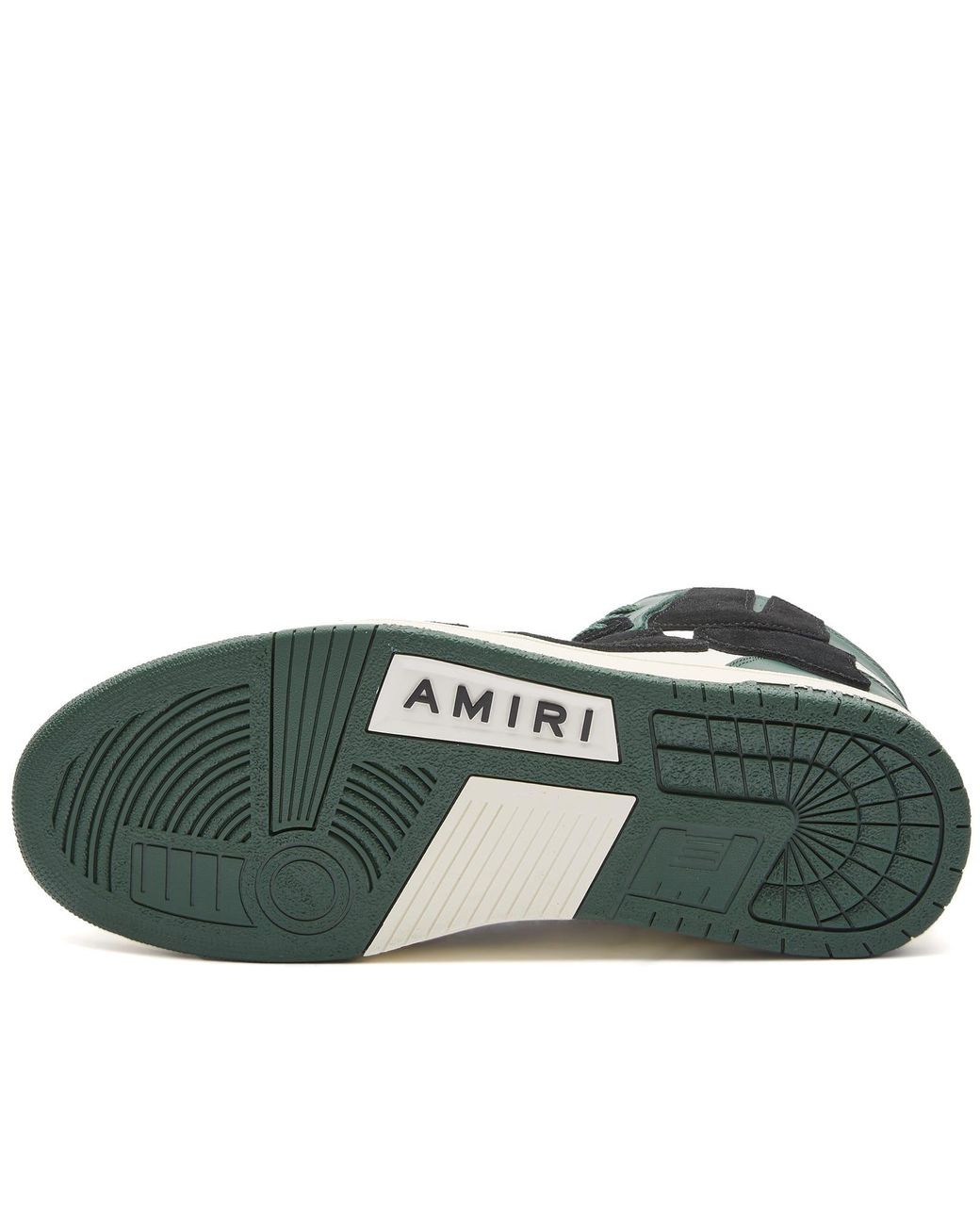人気★関税込【AMIRI】SKEL TOP HIGH TRAINERS Green AMIRI White & Green Skel Top Hi Sneakers Amiri