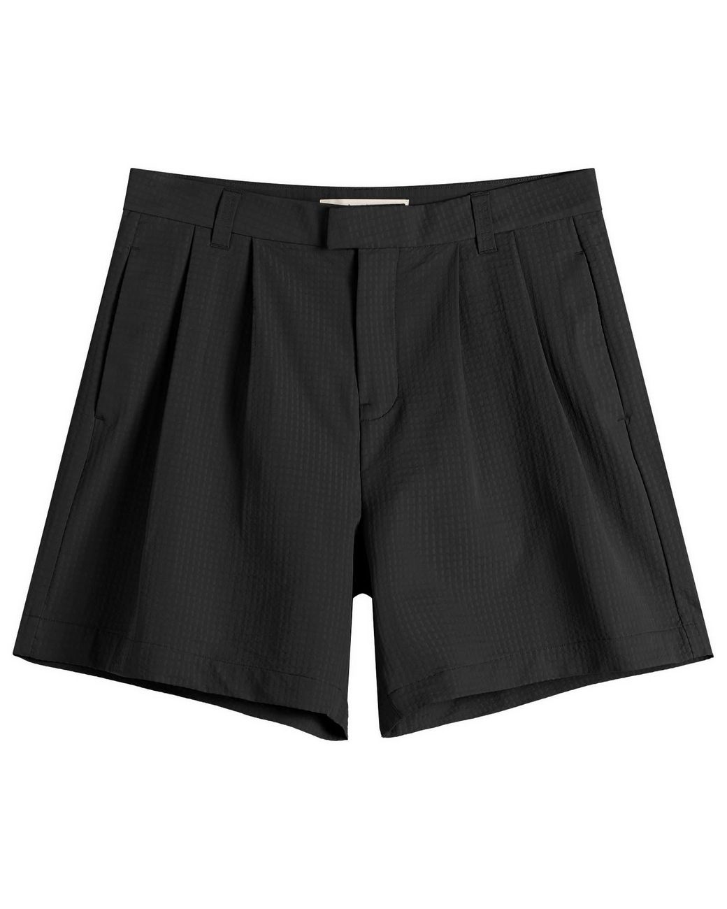 About Blank Black Textured Shorts for men