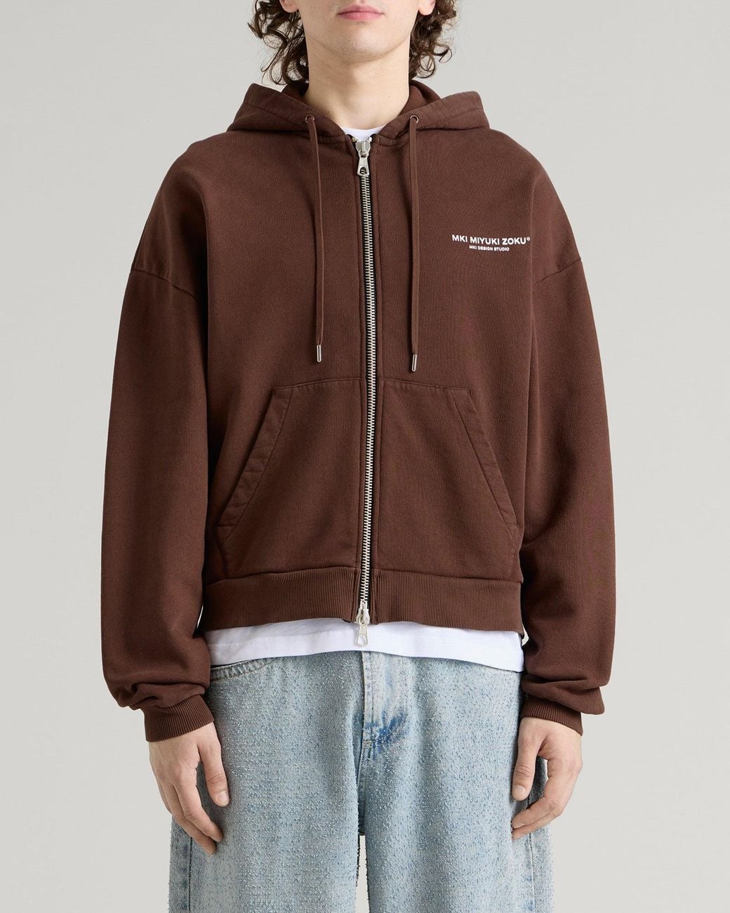 MKI Miyuki-Zoku Design Studio Zip Hoodie End. Exclusive in Brown for ...