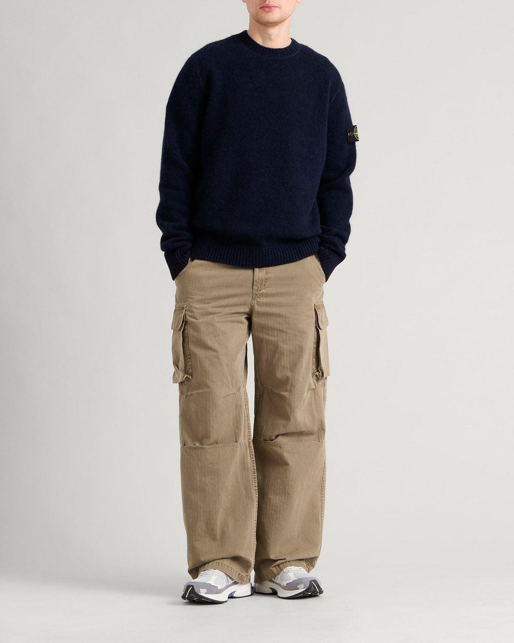 Stone Island Baby Alpaca Blend Jumper in Blue for Men | Lyst