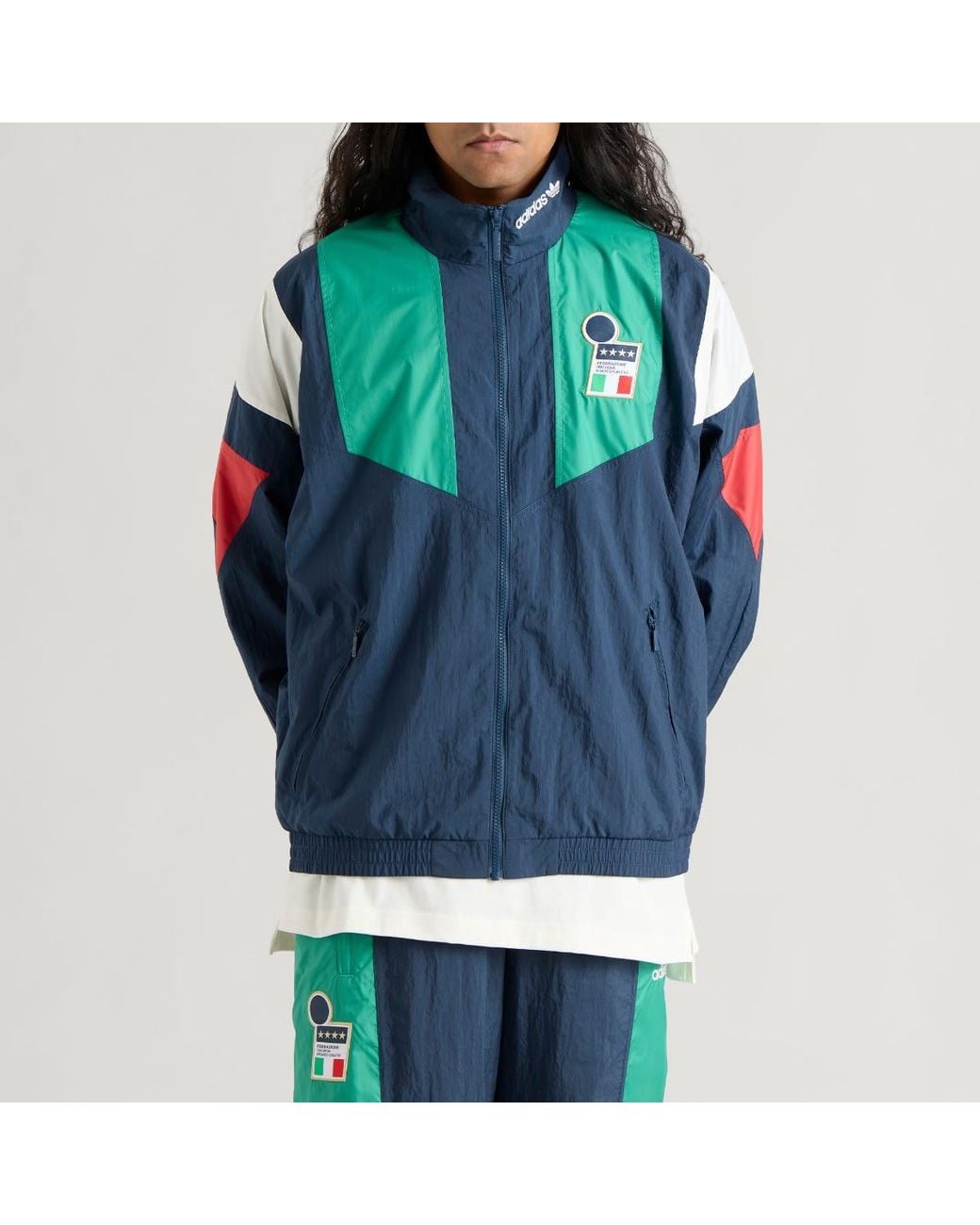 Adidas Blue Figc Eqt Track Top for men