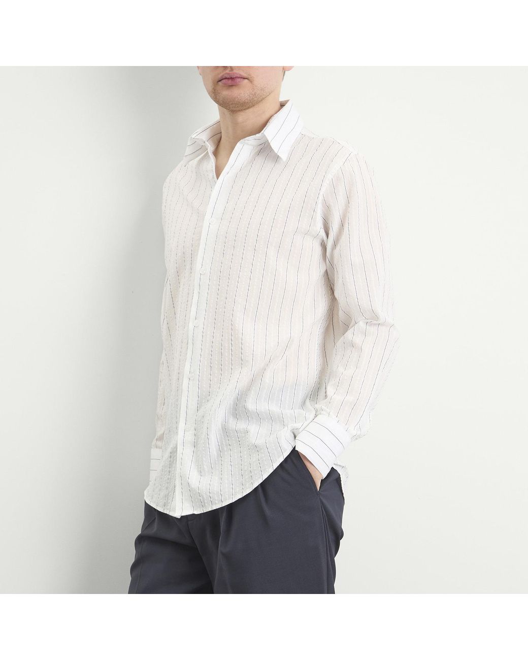 Carter Young White Business Shirt for men