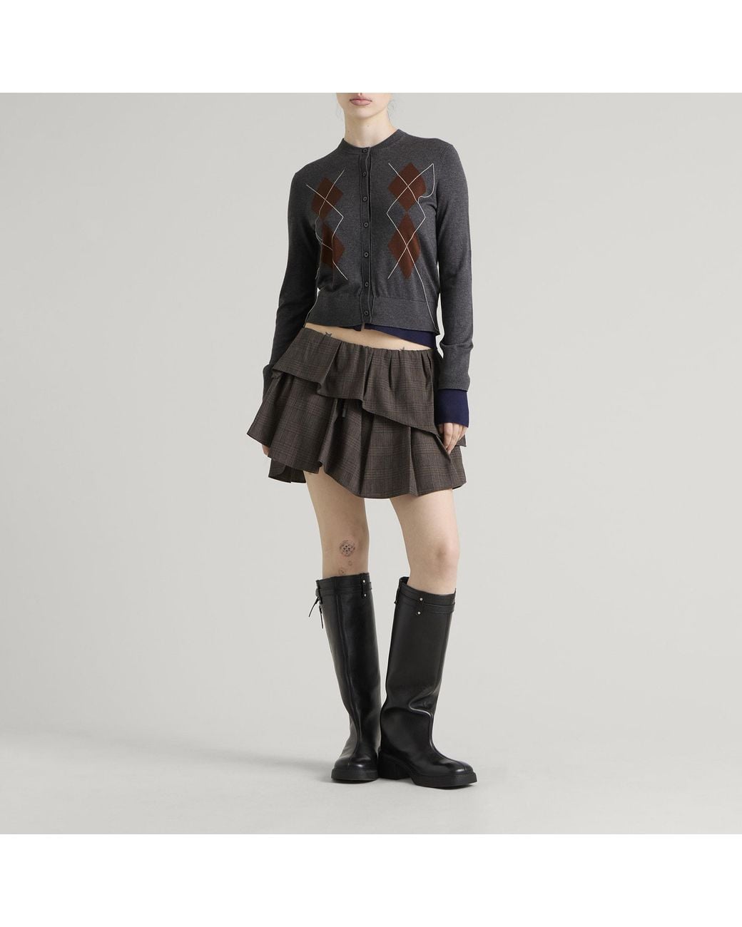 Acne Black Kohona Silky Wool Cardigan