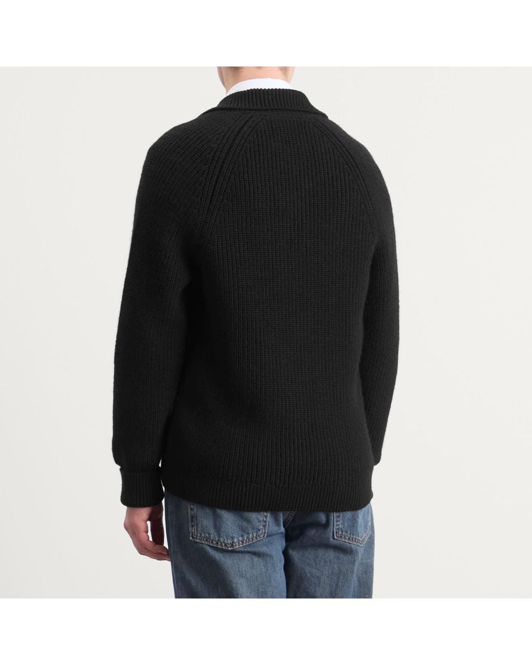 Barbour Black Heritage + Garthman Zip Cardigan for men