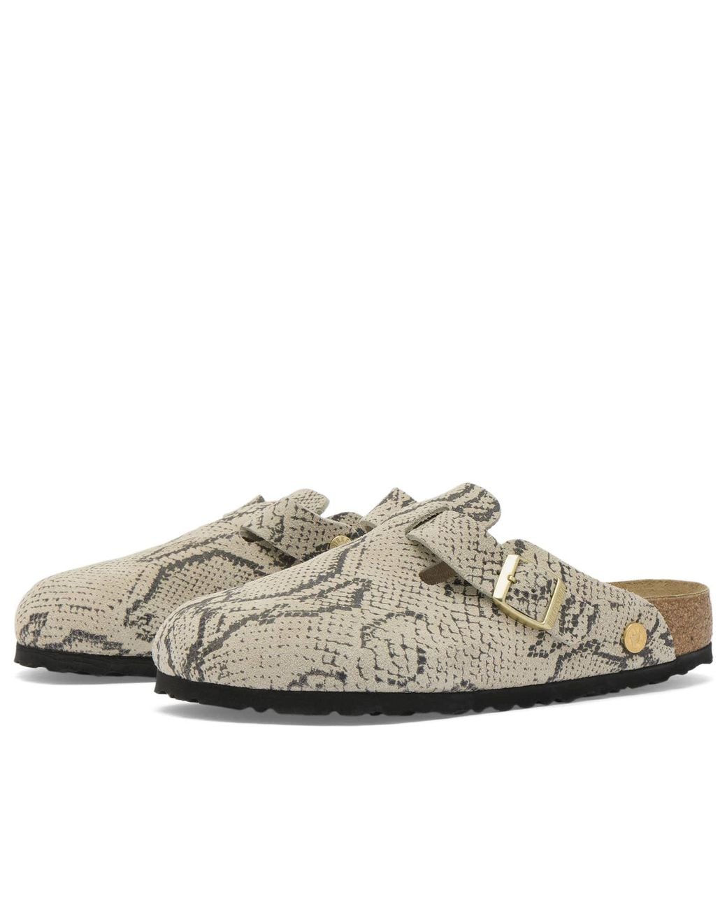 Birkenstock Brown Boston Print