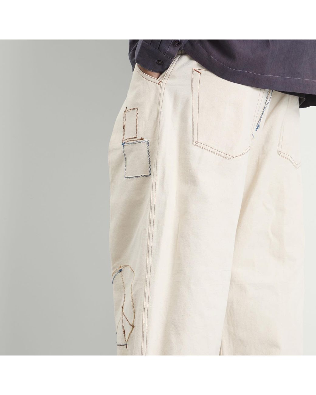 STORY mfg. Natural Hand Applique Lush Pants for men