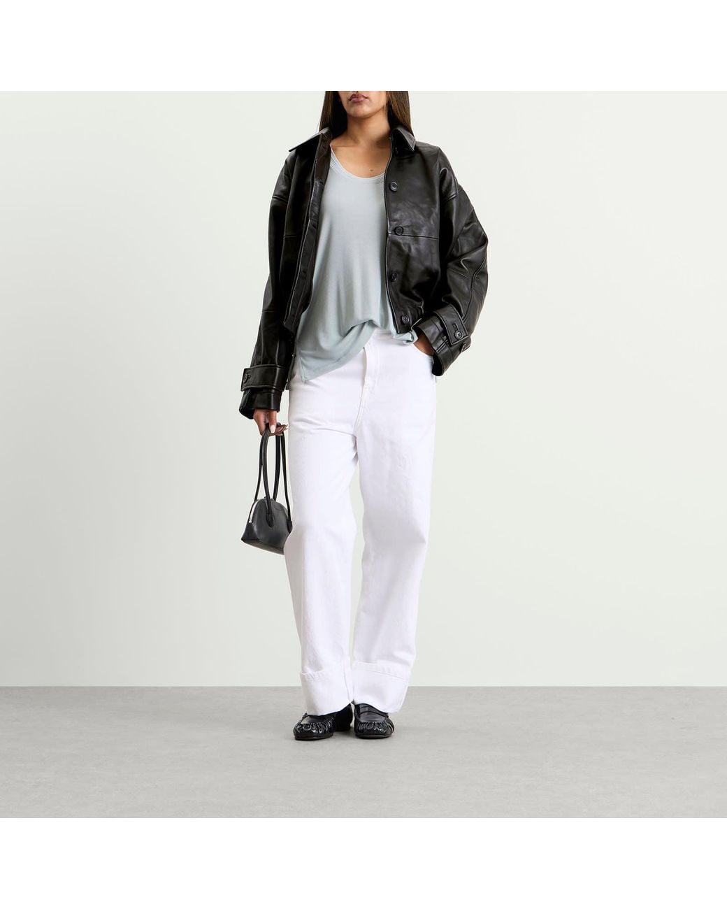 Rohe Black Leather Blouson Jacket