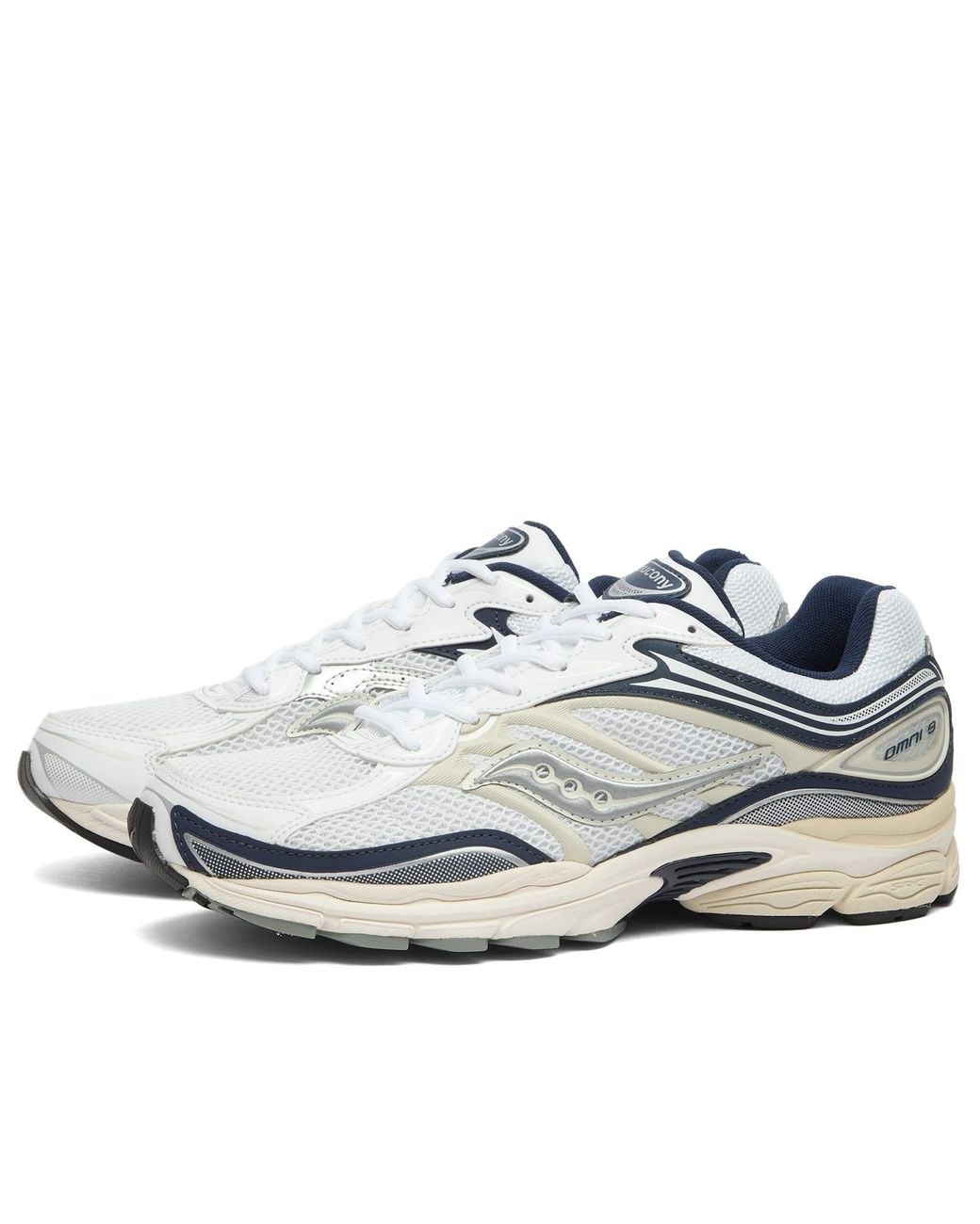 Saucony White Progrid Omni 9 Sneaker for men