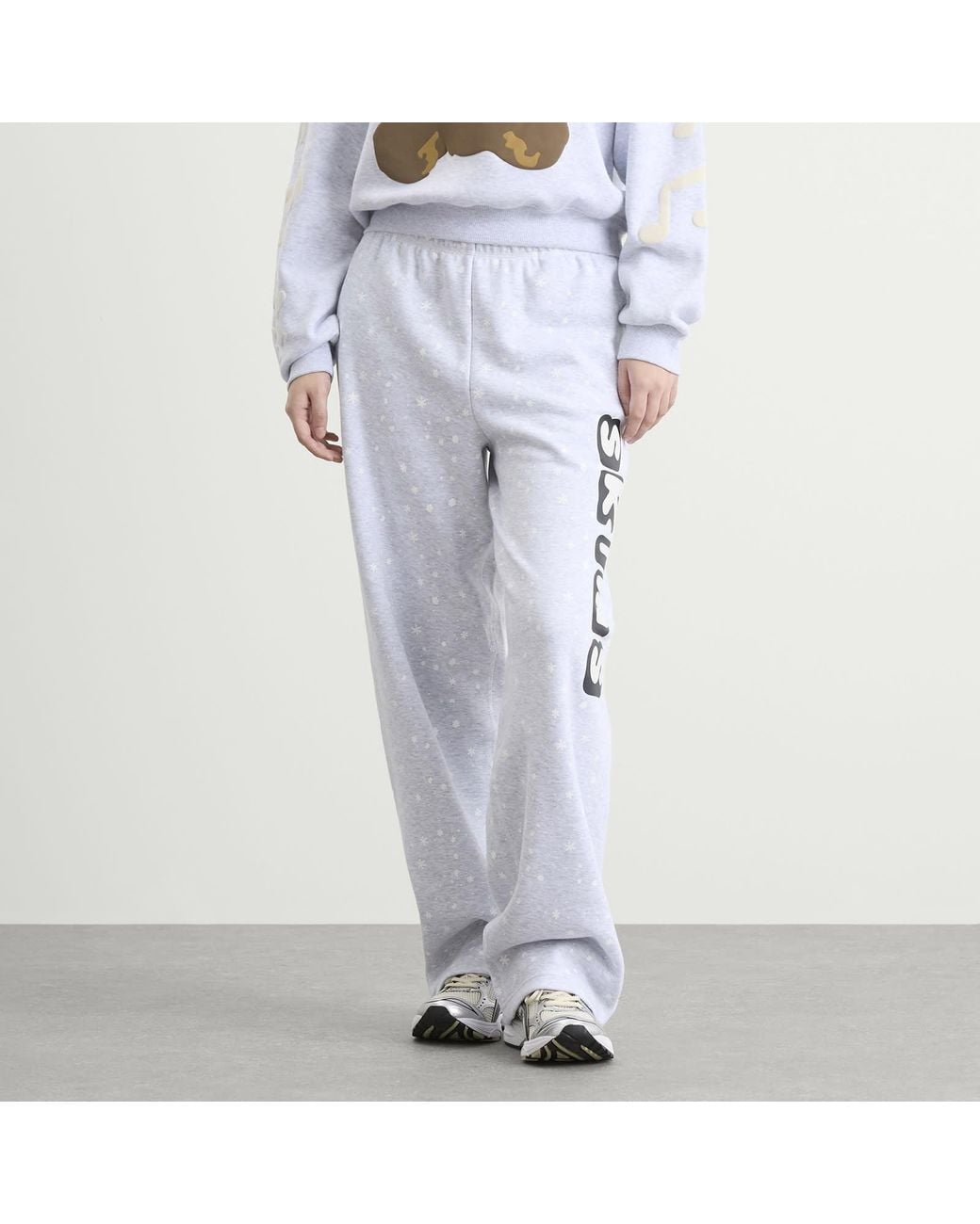Skims White X Cpfm Cotton Fleece Straight Leg Pant