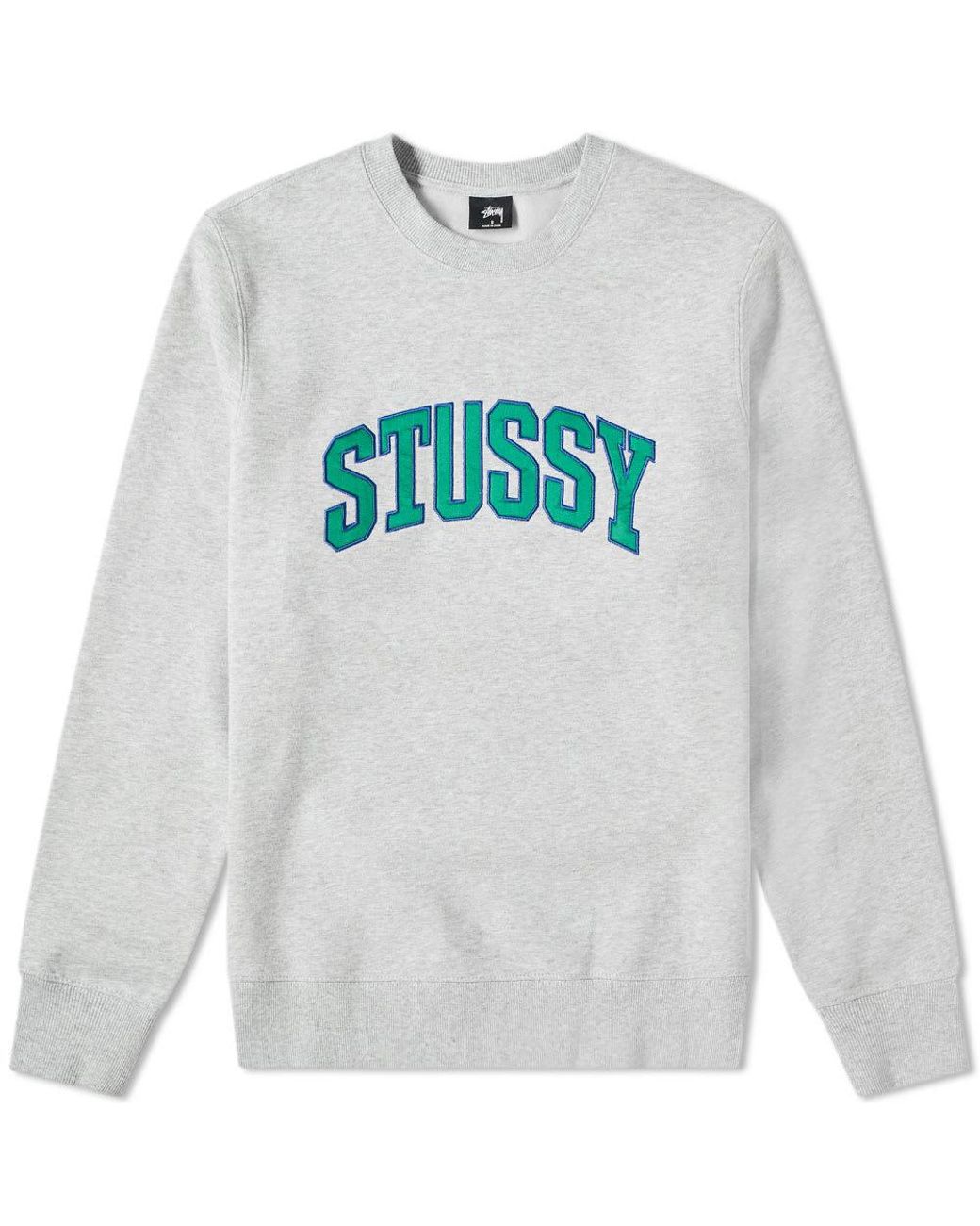 Stussy Arch Logo Sweatshirt in Grey for Men | Lyst Australia