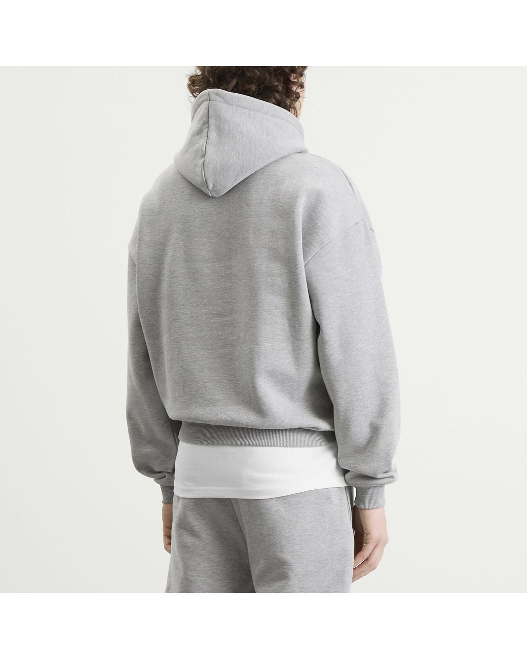 Annie Hood Gray Mini Logo Hoodie for men