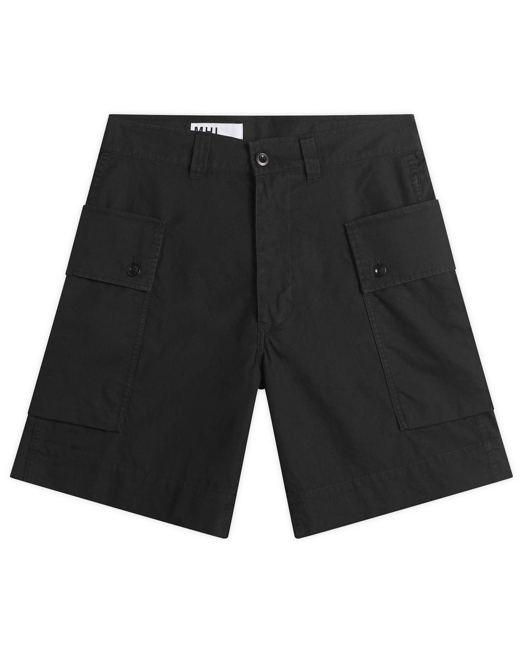 MHL by Margaret Howell Black Cargo Pocket Shorts for men