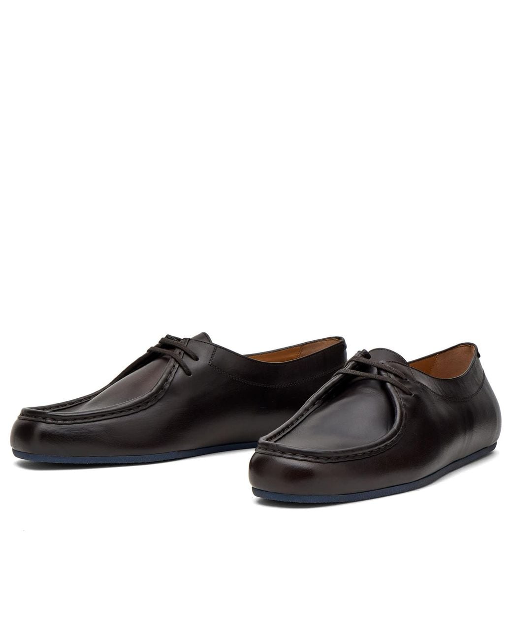 Jil Sander Brown Leather Lace Up Shoe for men