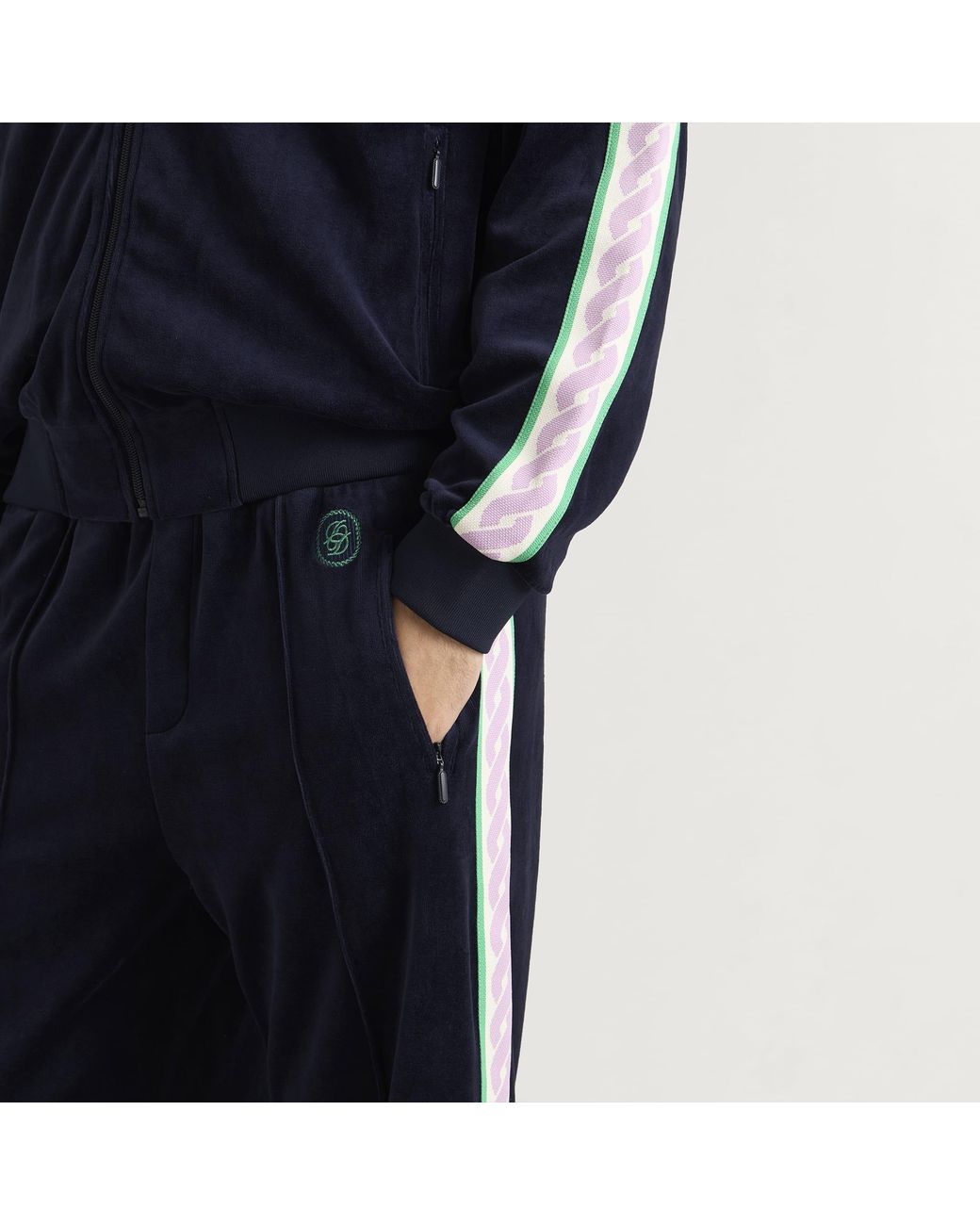 Drole de Monsieur Blue Velvet Track Pant for men