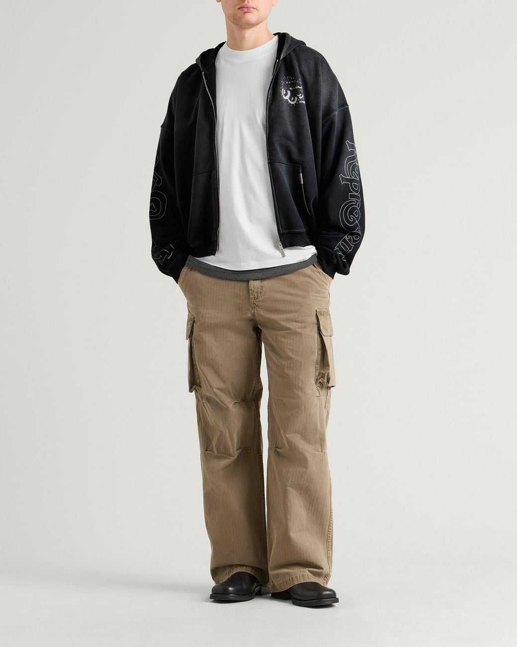 Represent Black Beach Boys Endless Summer Zip Through Hoodie for men