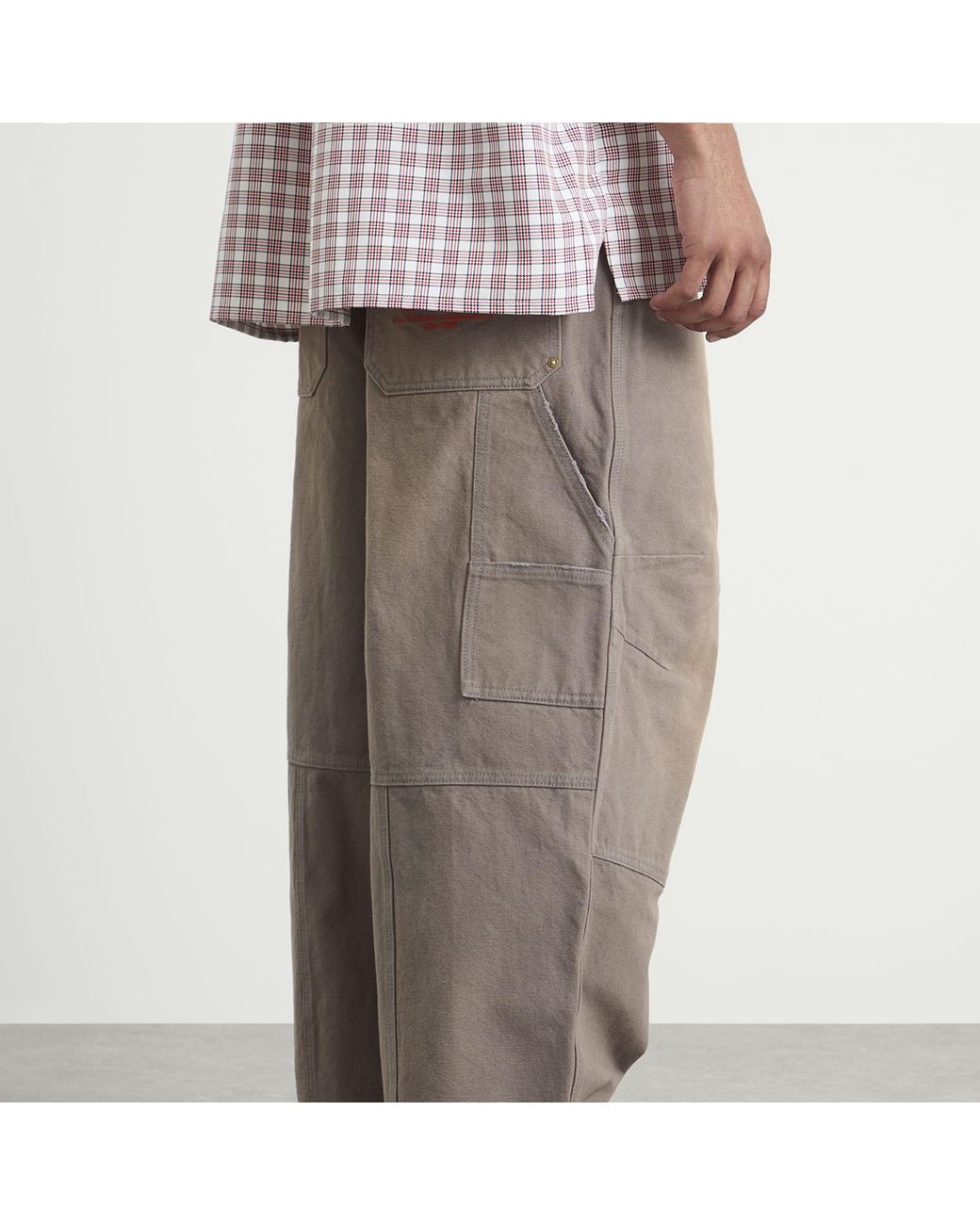 Willy Chavarria Brown Stockton Double Knee Pant for men